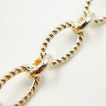 Load image into Gallery viewer, Silver Twisted Oval and Round Chain