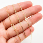 Load image into Gallery viewer, 14k Solid Gold Flat Marina Link Chain