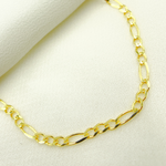 Load image into Gallery viewer, 058GL3BPT2A8L001 Bracelet. 14K Solid Gold Flat Figaro Bracelet