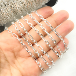Load image into Gallery viewer, Sterling Silver Diamond Cut Paperclip Link Chains