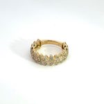 Load image into Gallery viewer, 14K Solid Gold Diamond Band Ring.