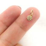 Load image into Gallery viewer, 14K Solid Gold Diamond Flower Charm