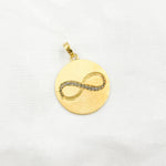 Load image into Gallery viewer, DC099. Diamond Sterling Silver Round Infinity Symbol Pendant