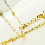 Load image into Gallery viewer, 040FL83T5. 14K Solid Gold Diamond Cut Paperclip Mirror Marina Link Chain