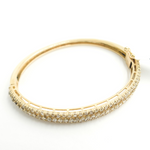 Load image into Gallery viewer, KG87. 14K Solid Gold Diamond Bangle