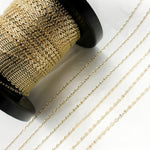 Load image into Gallery viewer, 14K Solid Gold Smooth Marina and Cable Links Chain by Foot