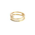 Load image into Gallery viewer, 14K Solid Gold Diamond Wrap Ring.
