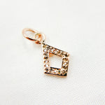 Load image into Gallery viewer, DC360. Diamond Sterling Silver Rhombus Charm