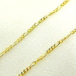 Load image into Gallery viewer, 14K Solid Gold Flat Figaro Link Chain