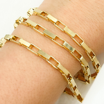 Load image into Gallery viewer, V42GP. Gold Plated 925 Sterling Silver Flat Box Chain
