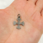 Load image into Gallery viewer, DC306. Diamond Sterling Silver Cross Pendant