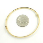 Load image into Gallery viewer, 14K Solid Gold Matte Star Textured Bangle. Bangle15

