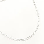 Load image into Gallery viewer, Buy Sterling Silver Flat Paperclip Necklace