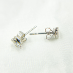 Load image into Gallery viewer, ER413908W. 14k Solid White Gold Diamond Cross Studs