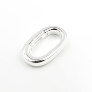 14MM White Sterling Silver Oval Clasp