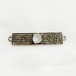 Load image into Gallery viewer, DC9. Silver Diamond and Gemstone Rectangle Connector