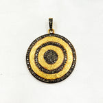 Load image into Gallery viewer, DP283. Diamond Sterling Silver Round Pendant