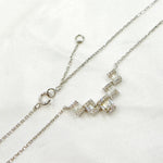 Load image into Gallery viewer, TJ0007. 14K Solid Gold Diamond Five Rectangles Necklace