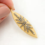 Load image into Gallery viewer, DP332. Diamond Sterling Silver Marquise Shape Star Pendant