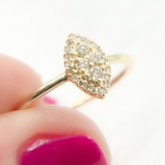 Load image into Gallery viewer, 14K Solid Gold Diamond Ring.