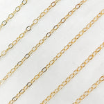 Load image into Gallery viewer, 1512FGF. Gold-Filled Flat Oval Link Chain