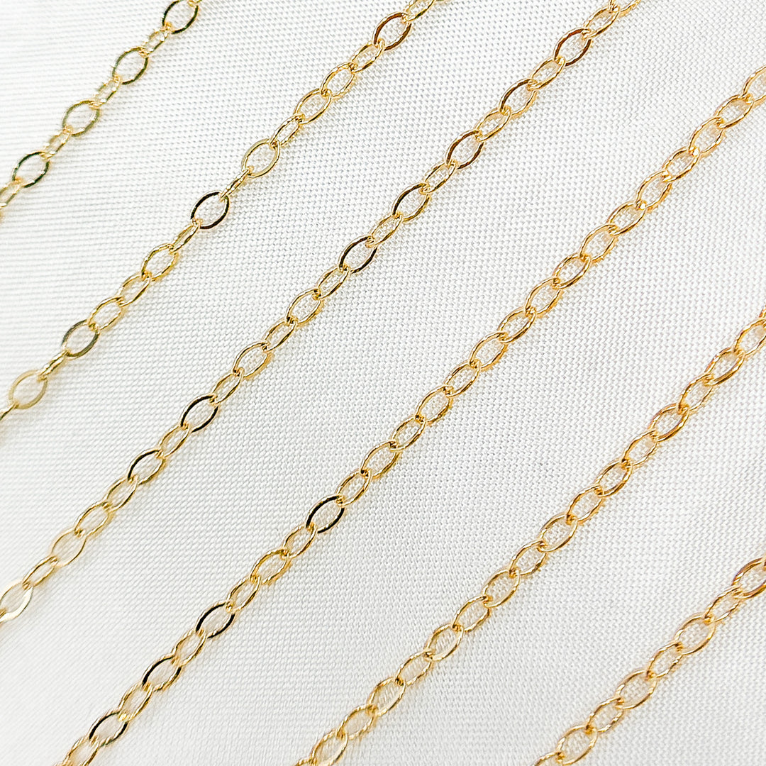 1512FGF. Gold-Filled Flat Oval Link Chain