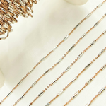 Load image into Gallery viewer, Rose Gold Plated Sterling Silver Satellite Diamond Cut Tube Chains