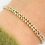Load image into Gallery viewer, BTP65177. 14K Solid Yellow Gold Diamond Tennis Bracelet