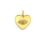 Load image into Gallery viewer, 14K Solid Gold Heart Pendant with Diamonds. GDP175