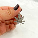 Load image into Gallery viewer, Diamond Sterling Silver Leaf Pendant
