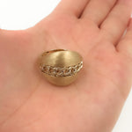 Load image into Gallery viewer, Gold Diamond Cuban Band Ring