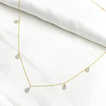Load image into Gallery viewer, NT112825. 14K Solid Gold Diamond Drop Dangle Necklace