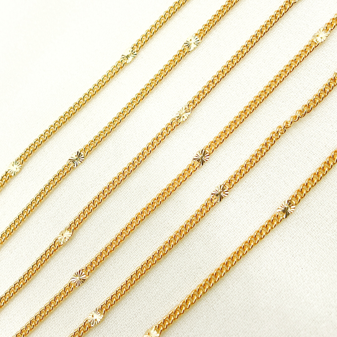 67S1GF. Gold Filled Satellite Curb Link Chain
