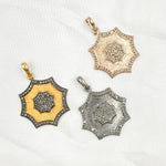 Load image into Gallery viewer, DP136. Diamond Sterling Silver Fancy Shape Pendant