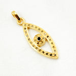 Load image into Gallery viewer, DP354. Diamond Sterling Silver Eye Pendant with Gemstone