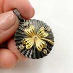 Load image into Gallery viewer, Silver Round Flower Pendant