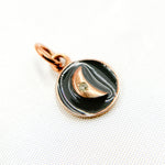 Load image into Gallery viewer, Buy Sterling Silver Round Moon Enamel Charm