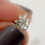 Load image into Gallery viewer, Shop White Gold Diamond Flower Stud Earrings