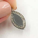 Load image into Gallery viewer, Shop Now Sterling Silver Marquise Enamel Pendant