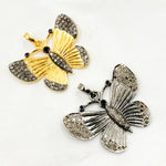 Load image into Gallery viewer, DP139. Diamond Silver Butterfly Pendant with Gemstone