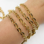 Load image into Gallery viewer, Silver Hollow Oval Link Chain