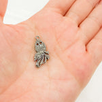 Load image into Gallery viewer, DE032. Diamond Sterling Silver Black Rhodium Fish Pendant