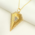 Load image into Gallery viewer, CGDP41. 14K Solid Gold Charm. Diamond Pendant with Diamonds