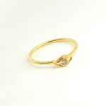 Load image into Gallery viewer, 14K Solid Gold Eye Diamond Ring.