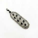 Load image into Gallery viewer, Silver Oval Pendant with Gemstone