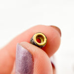 Load image into Gallery viewer, DC838. Diamond & Sterling Silver Rondelle Spacer Bead