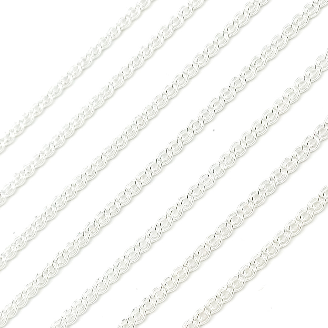 Sterling Silver Double Curb Chains