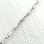 Load image into Gallery viewer, 14K Solid White Gold Diamond Cut Bar Chains