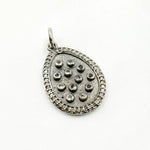Load image into Gallery viewer, Diamond Sterling Silver Drop Pendant with Gemstone