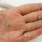 Load image into Gallery viewer, NT112828. 14K Solid Gold Diamond Dangle Necklace